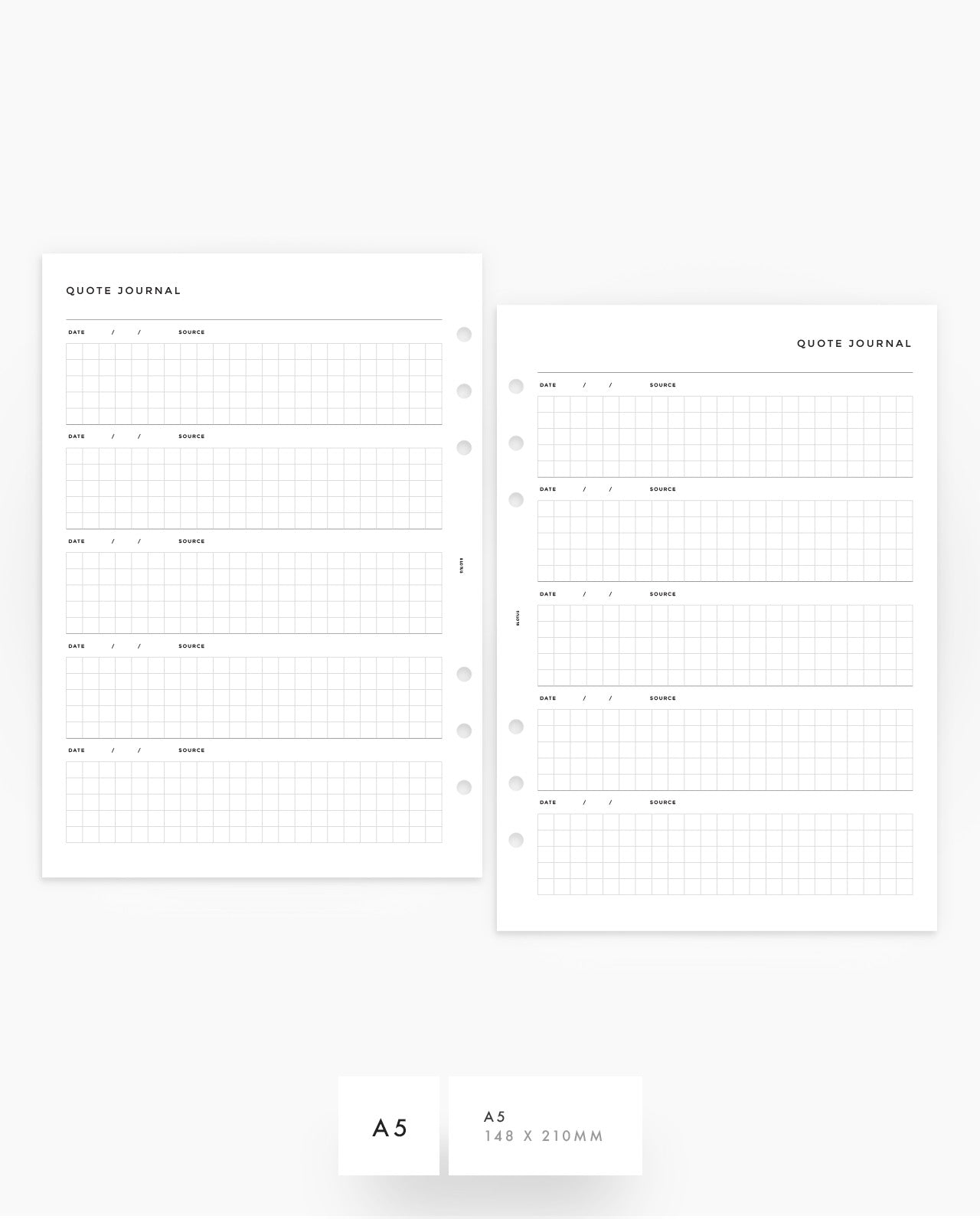 MN174 - Quote Journal Planner Inserts - SPECIAL ORDER