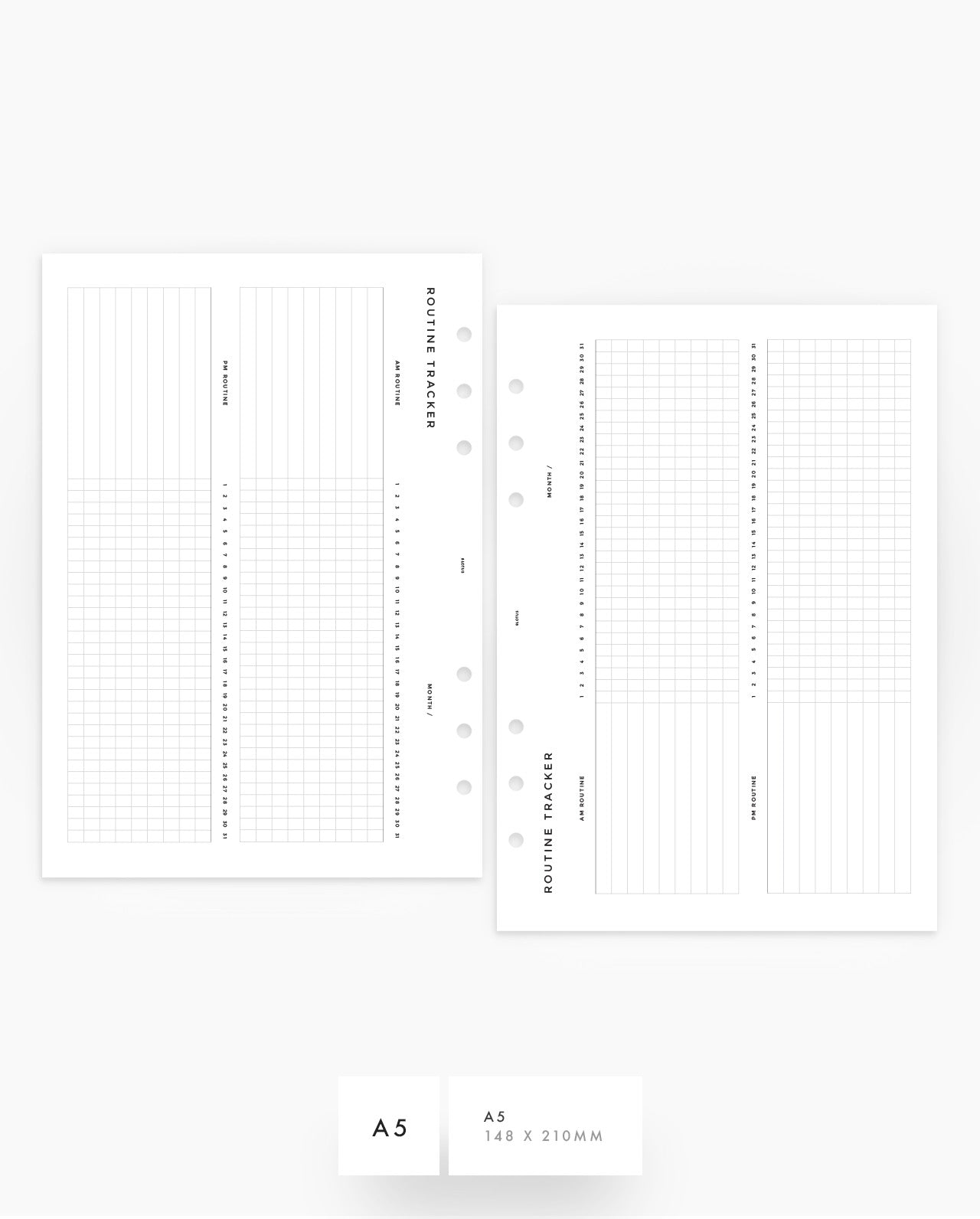 MN278 - Routine Tracker Planner Inserts - SPECIAL ORDER