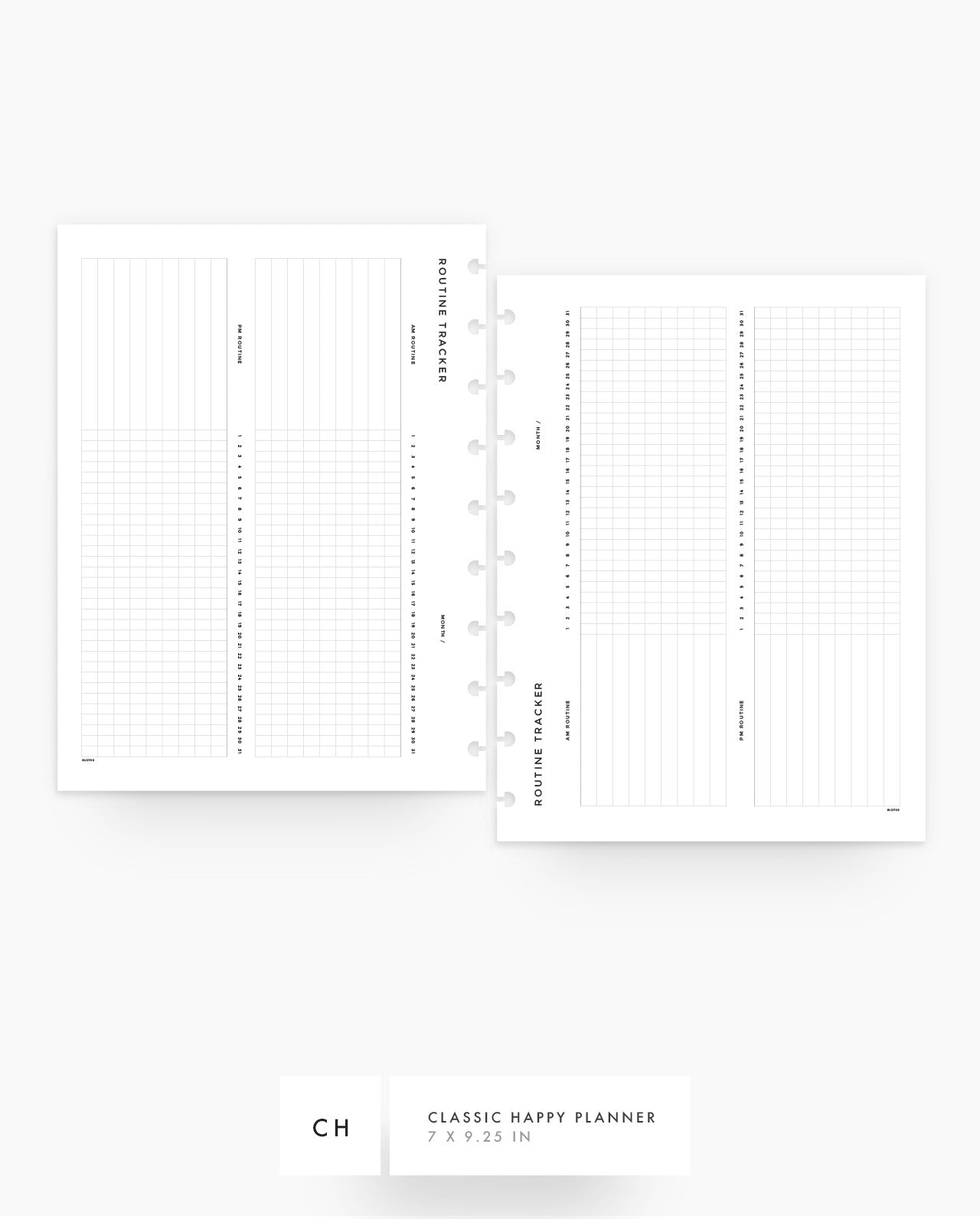 MN278 - Routine Tracker Planner Inserts - SPECIAL ORDER