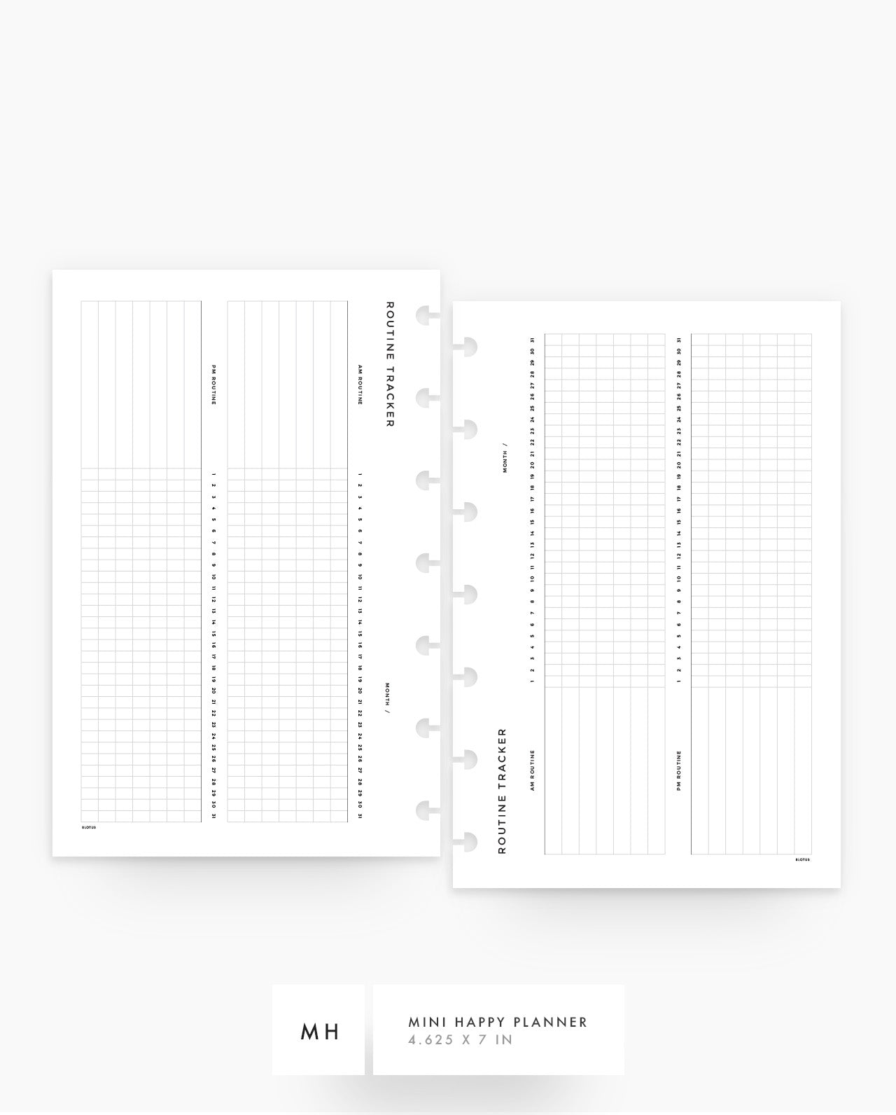 MN278 - Routine Tracker Planner Inserts - SPECIAL ORDER