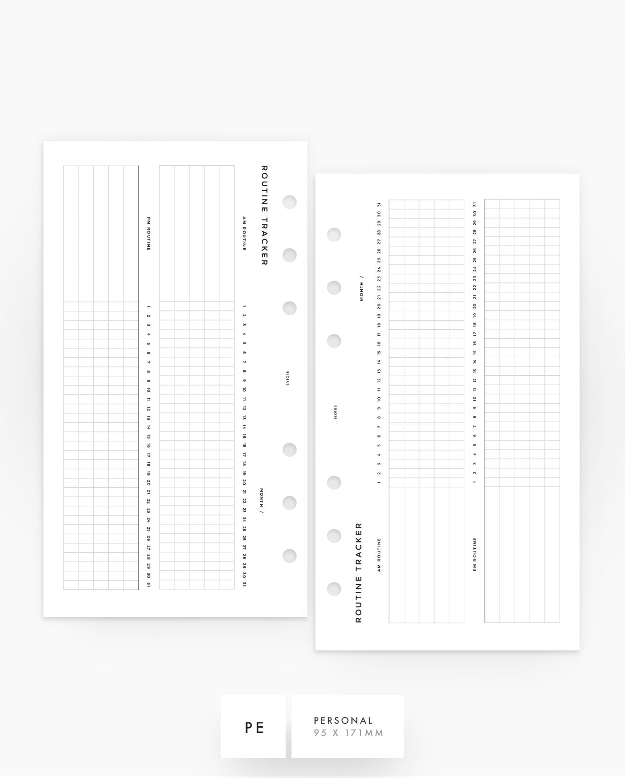 MN278 - Routine Tracker Planner Inserts - SPECIAL ORDER