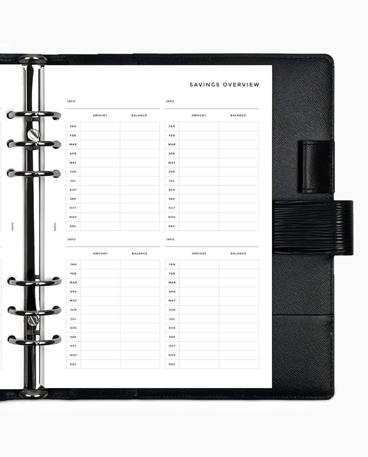 MN191 - Savings Overview Planner Inserts - SPECIAL ORDER