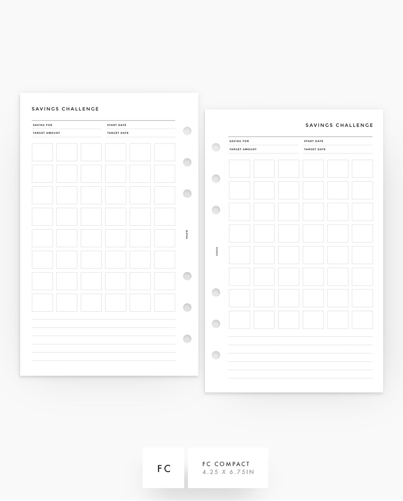 MN215 - Savings Challenge Planner Inserts - SPECIAL ORDER