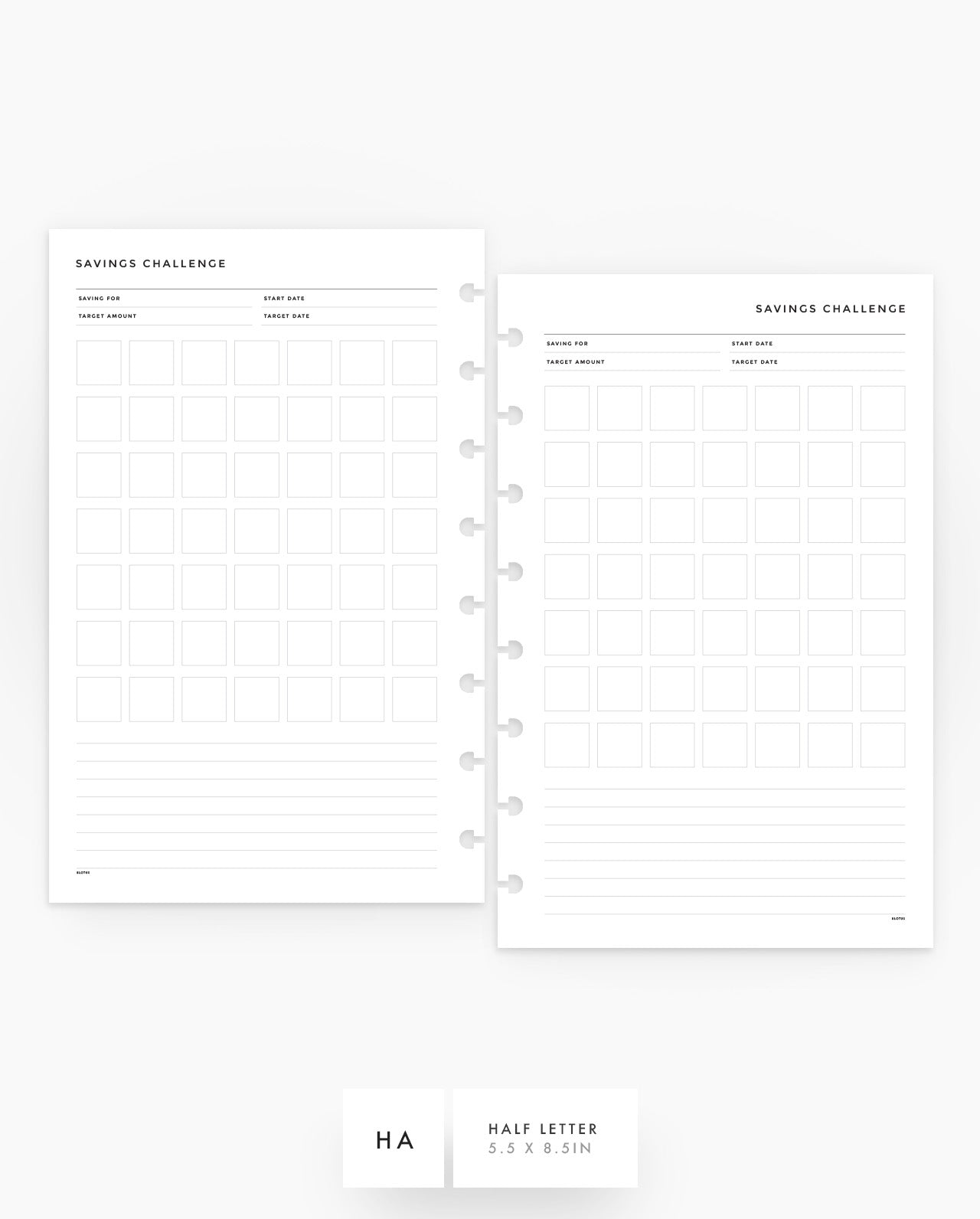 MN215 - Savings Challenge Planner Inserts - SPECIAL ORDER