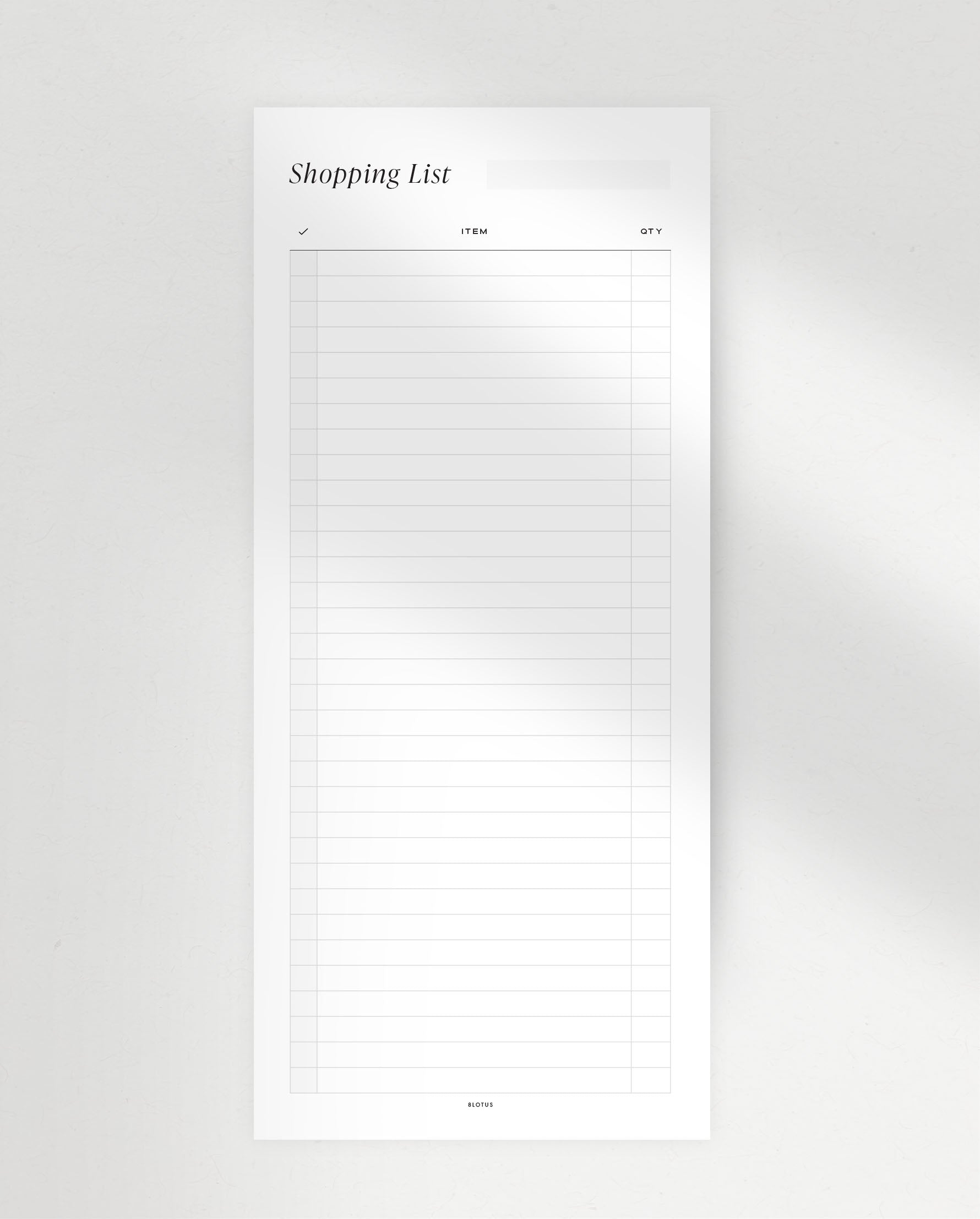 CL002 - Shopping List - Notepad