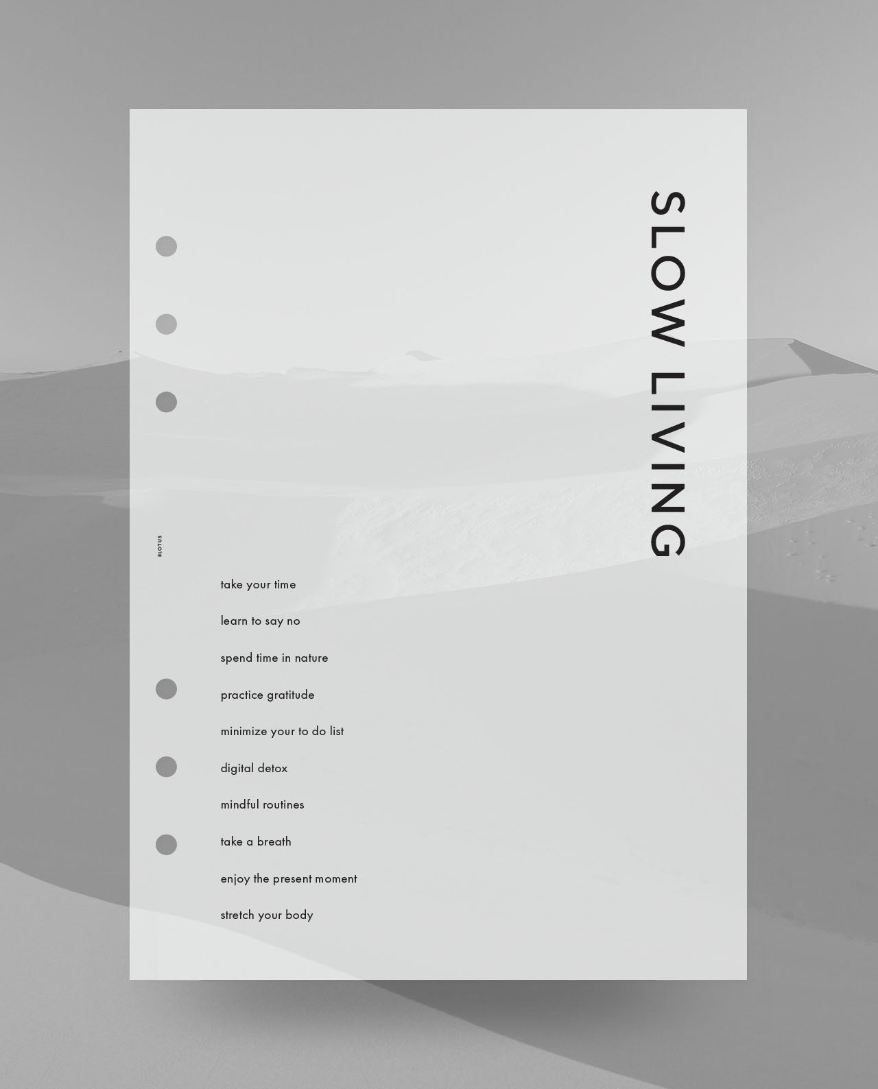 D033 - Slow Living - Dashboard