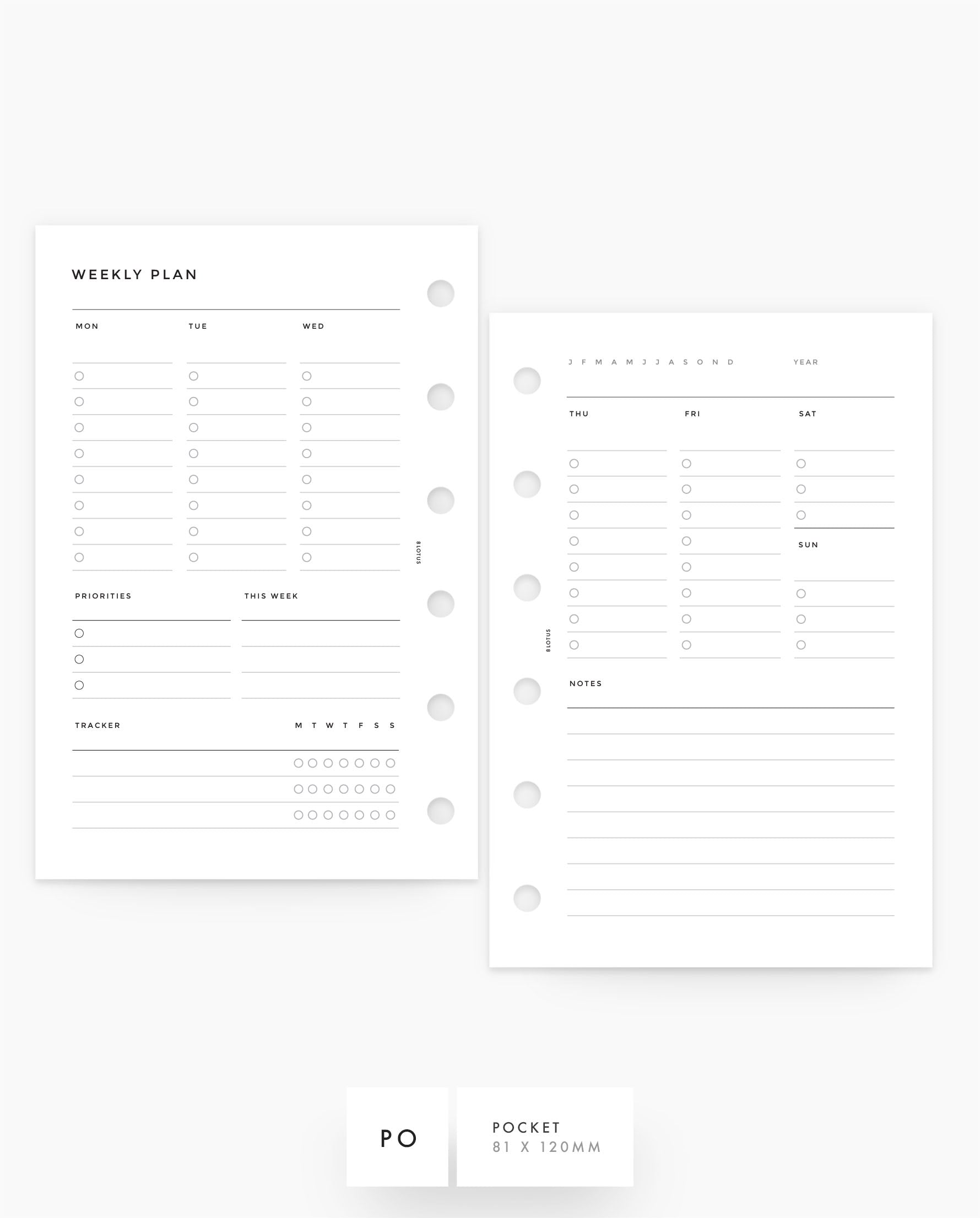 MN236 - Dual Weekly Planner Inserts