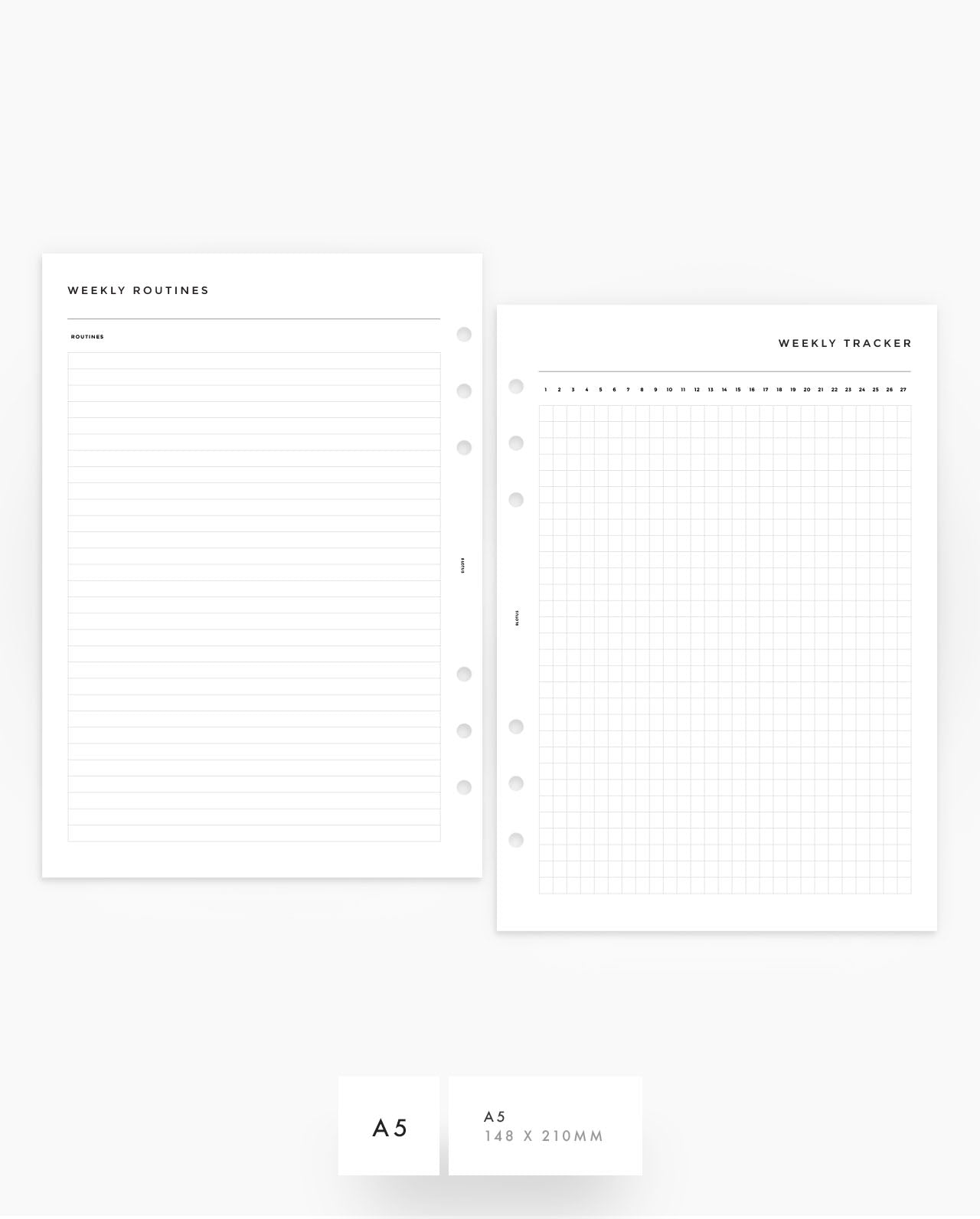 MN188 - Yearly Routine Bundle - Annual, Monthly & Weekly Trackers
