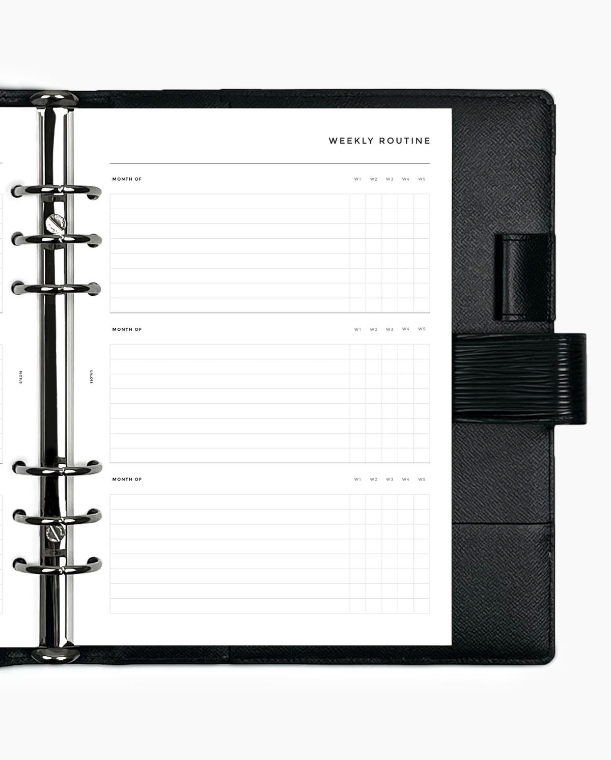 MN184 Weekly Routine Planner Inserts Special Order mn184-weekly-routine-planner-inserts-special-order