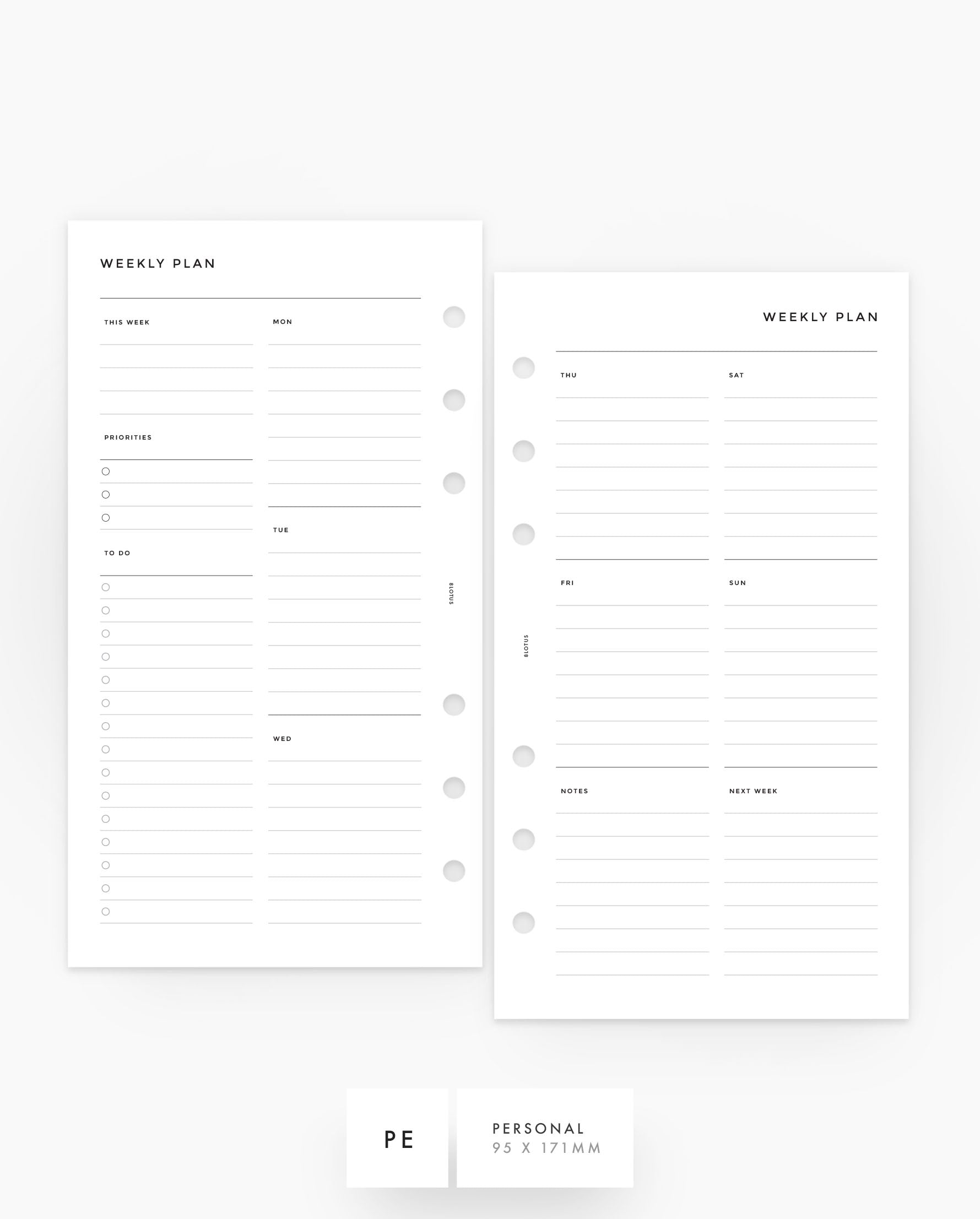 MN166 - Weekly Vertical Box  - Lined - PDF
