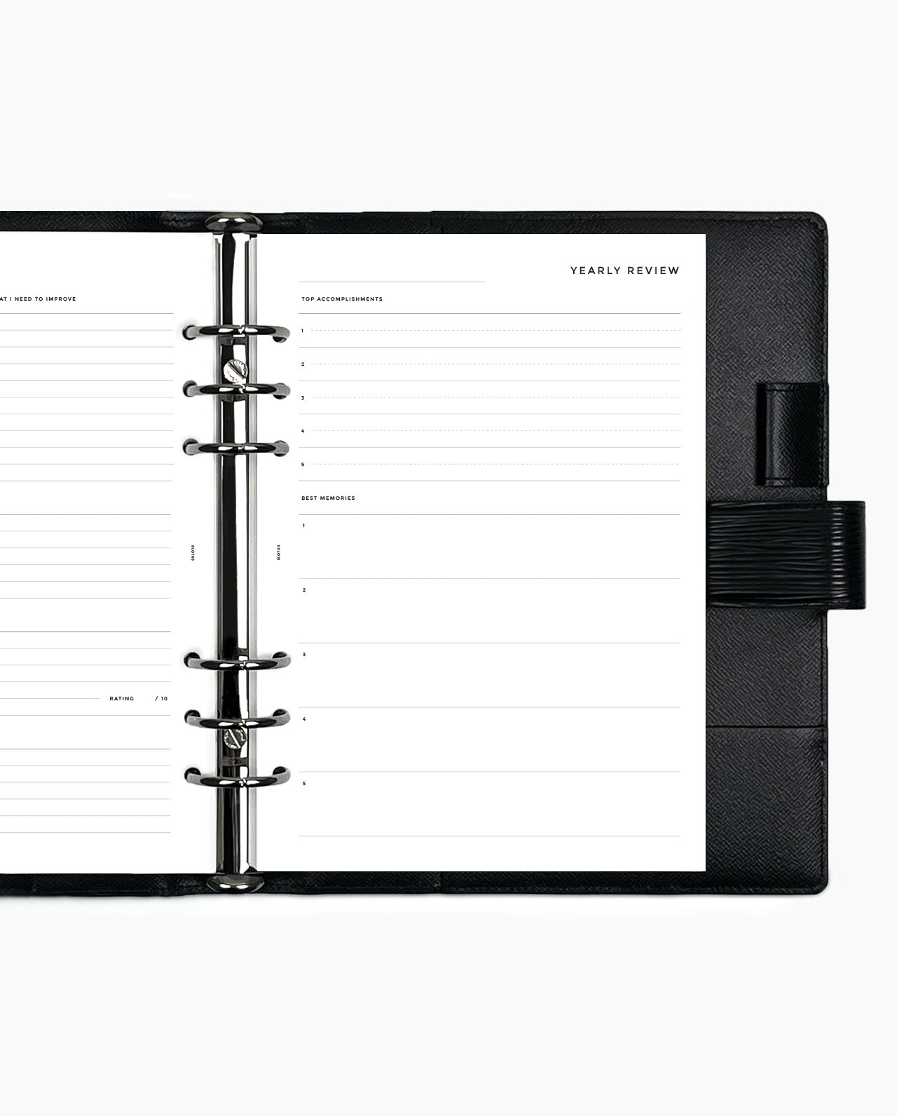 MN183 - Yearly Review Planner Inserts - SPECIAL ORDER