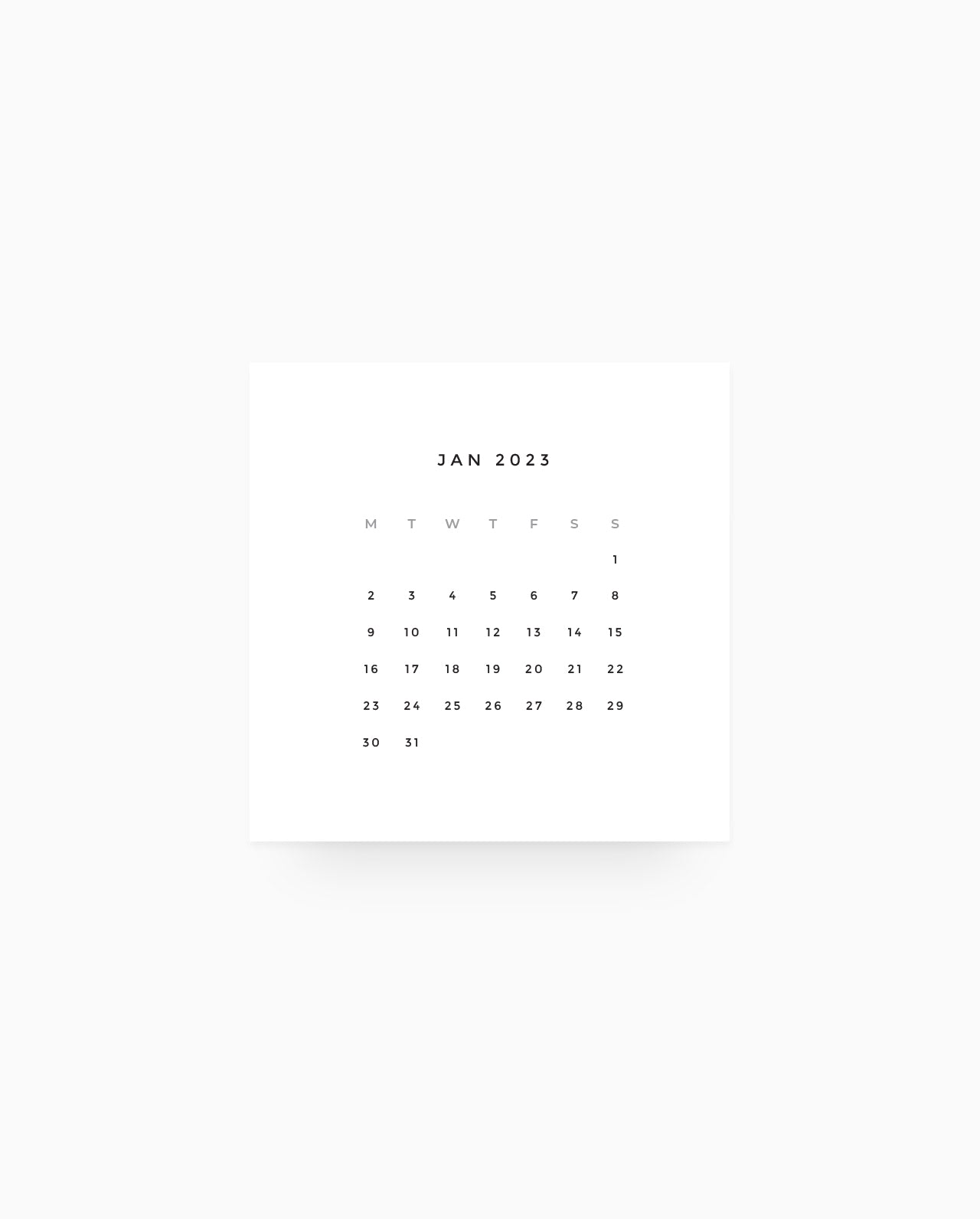 2023 Calendar Planner Cards