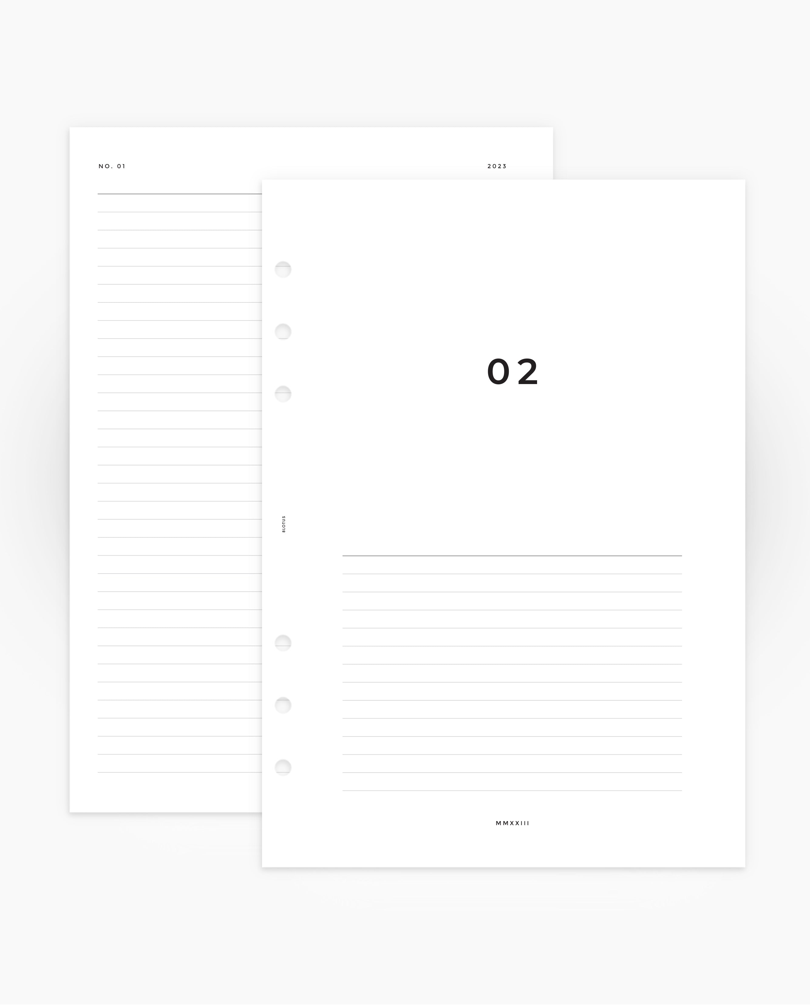 MN024L - 2023 Weekly Planner - Custom Lists - Lined - WO2P