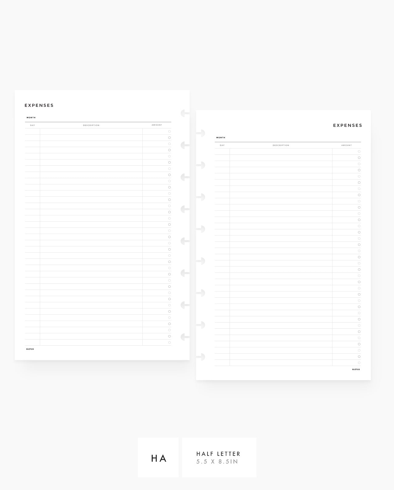 Printable Minimal Expense Tracker Planner Inserts - 8Lotus printable-minimal-expense-tracker-planner-inserts-8lotus