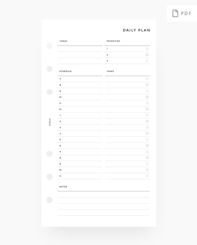 Printable Daily Hourly Planner Insert - 8Lotus