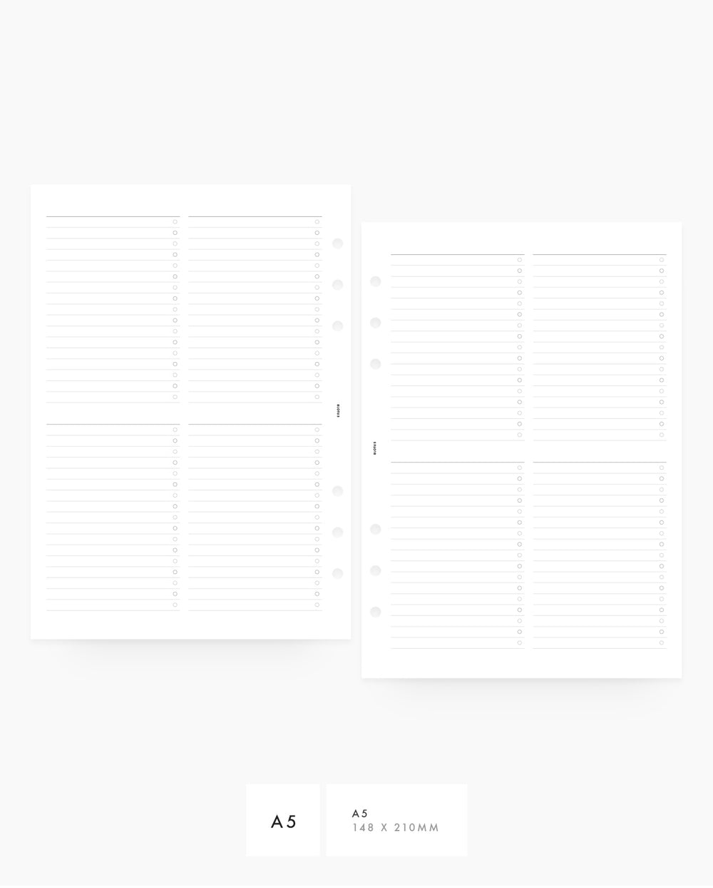 Printable Master List Planner Insert - 8Lotus