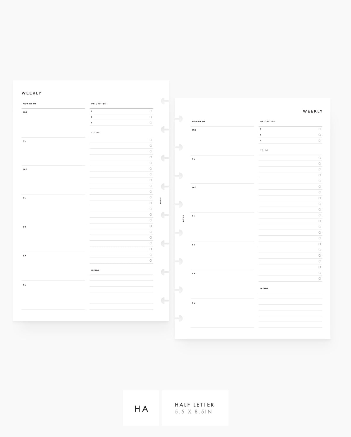 Printable Weekly Overview Planner Insert 8Lotus