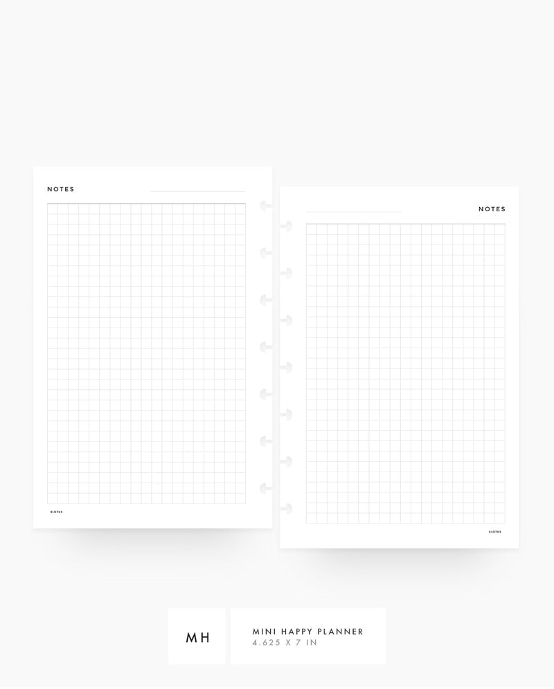 Grid Notes - PRINTABLE Inserts
