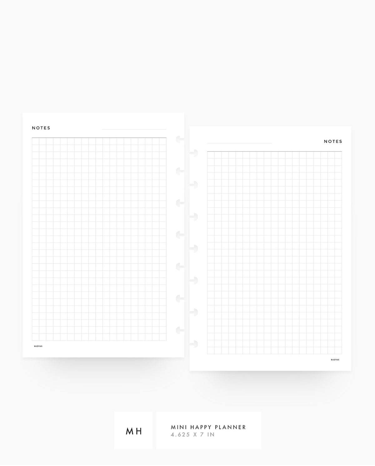 Grid Notes - PRINTABLE Inserts