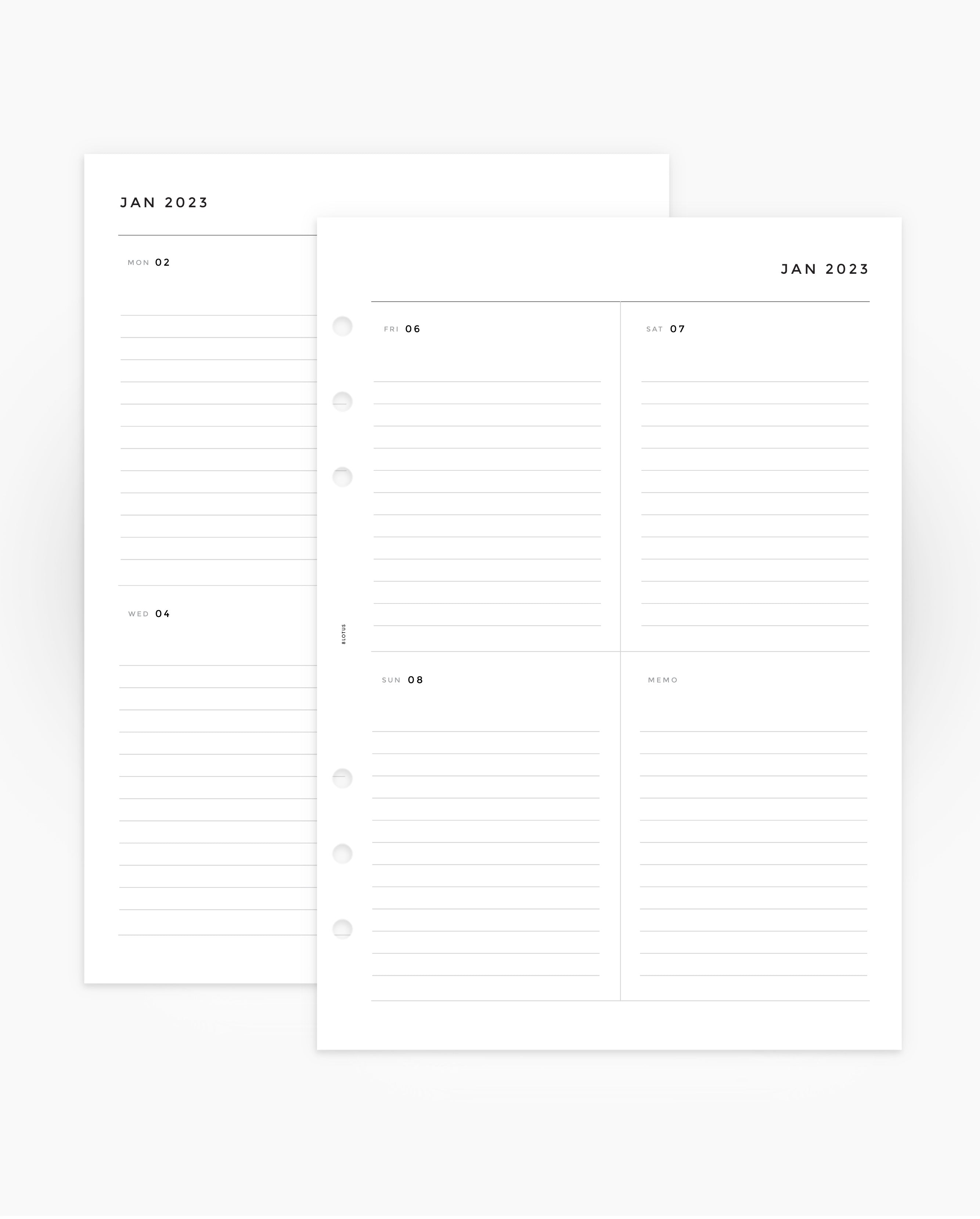 MN015 - 2023 Weekly Planner - WO2P