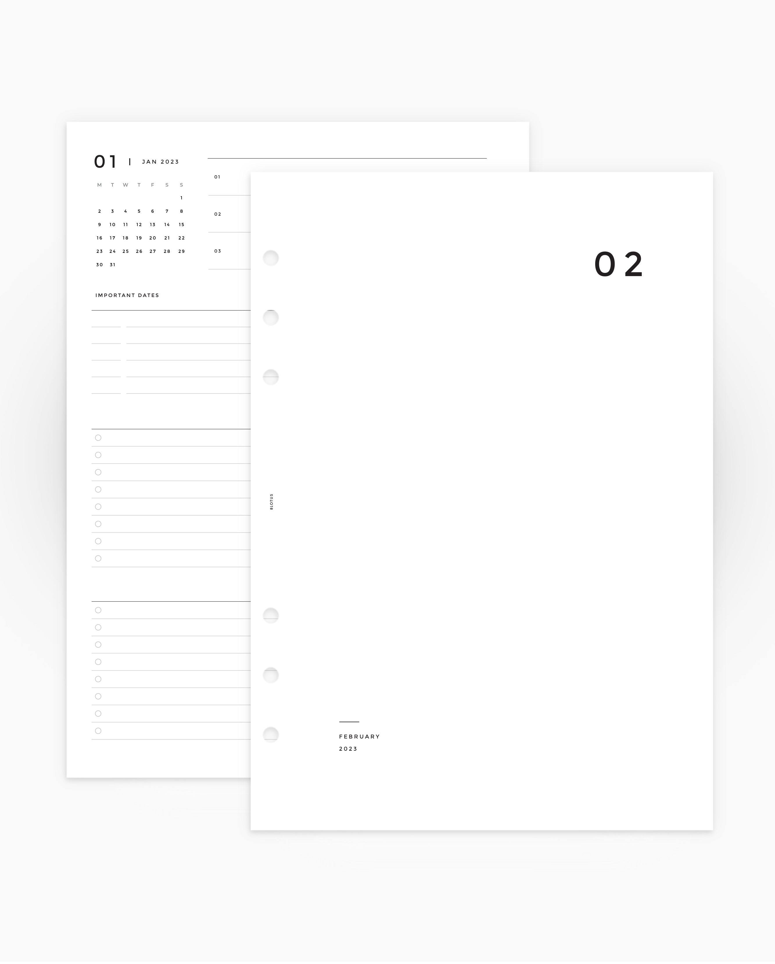 MN016L - 2023 Monthly Planner - Lined- MO4P