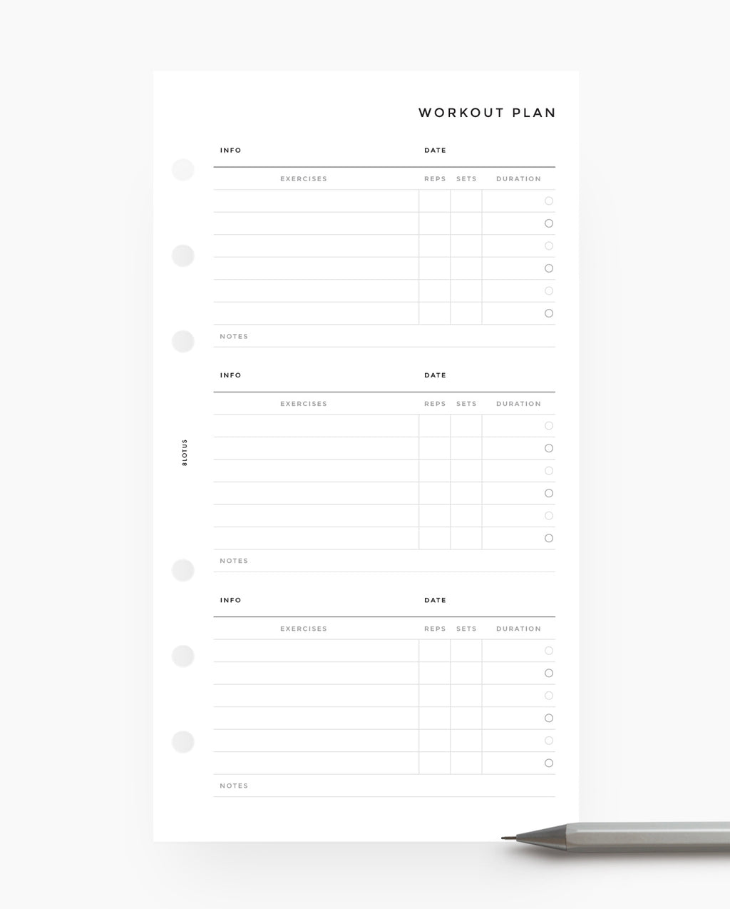 Pocket Planner Setup  Minimal Printed Planner Inserts Setup Kit