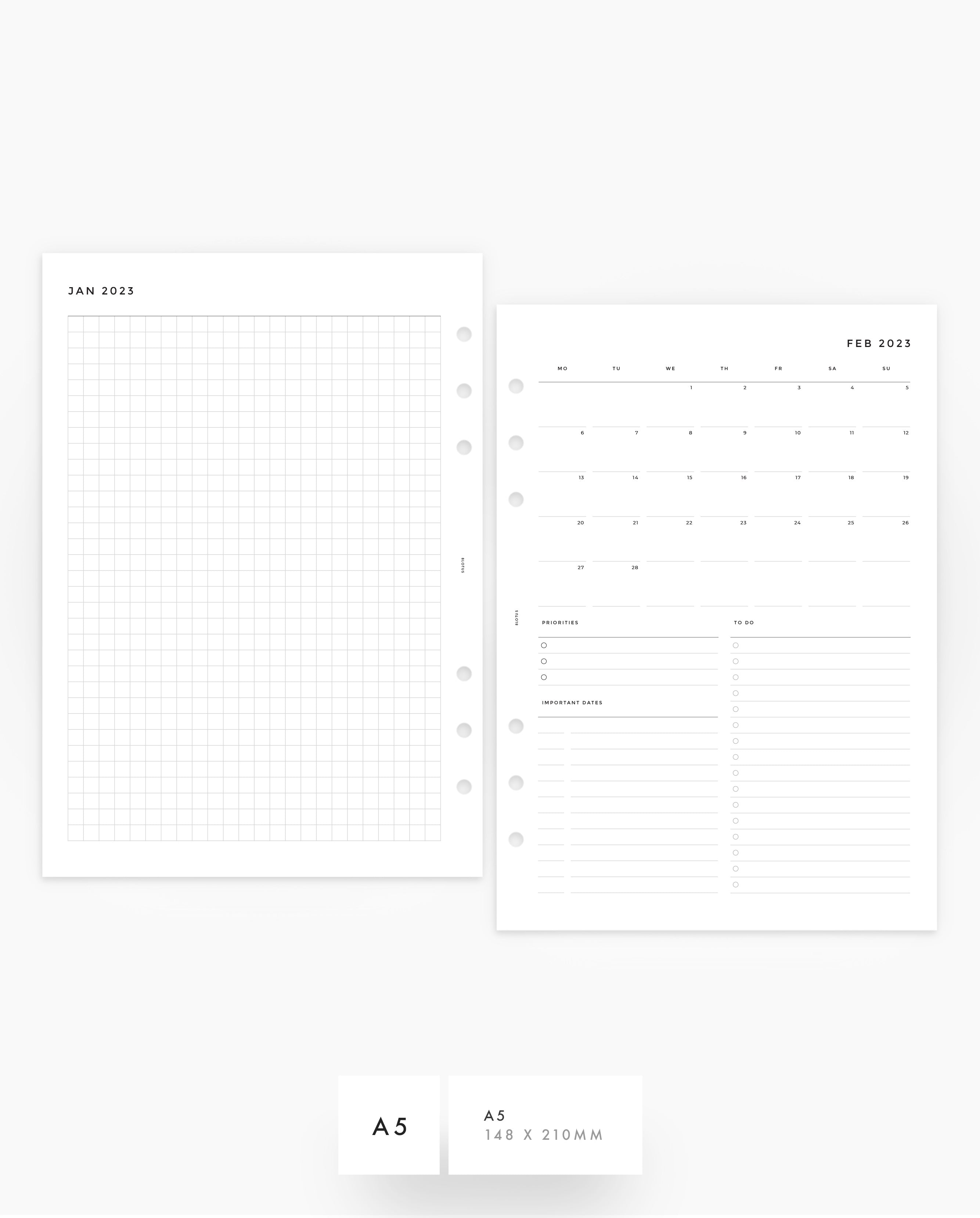 MN074 - 2023 MONTHLY PLANNER - MO2P - PDF