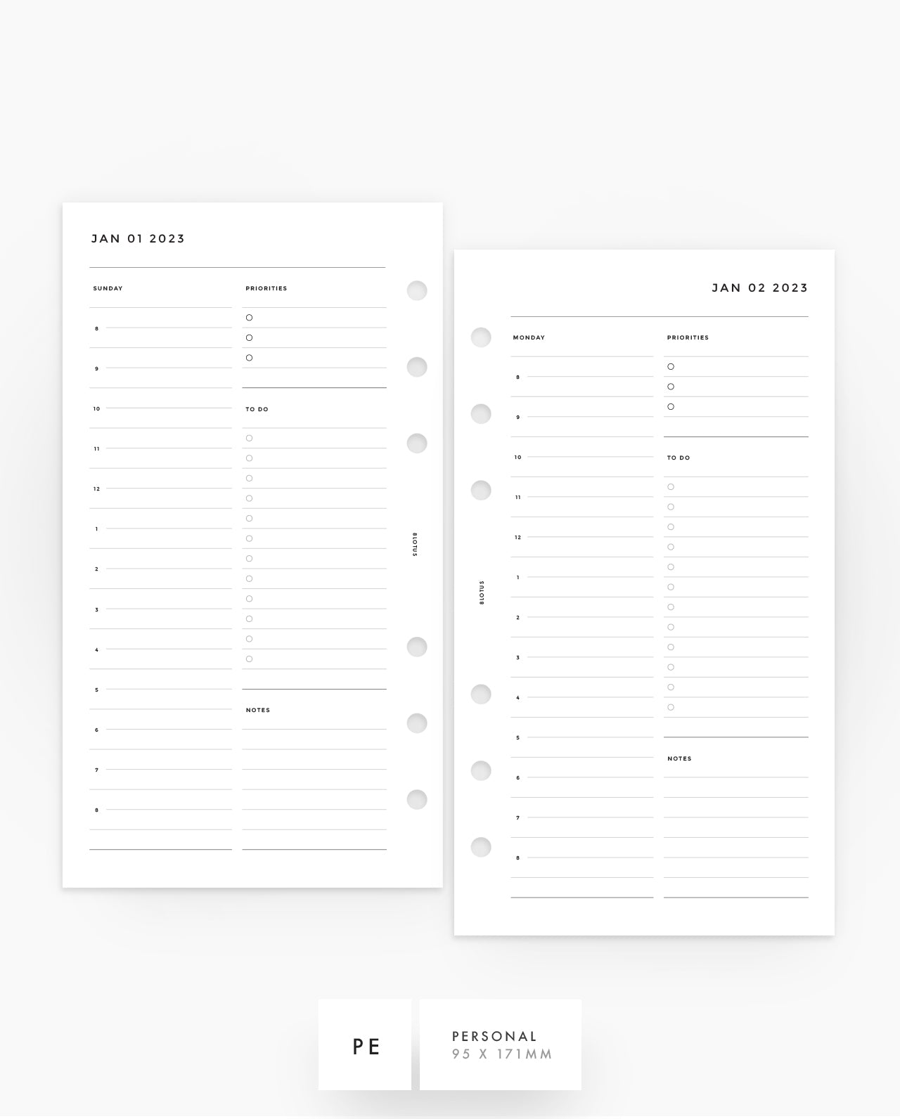 MN076B - 2023 Daily Planner - Half Hour - DO1P