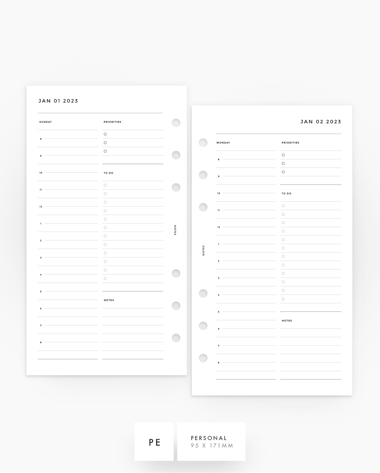 PERSONAL 7 Day Planner Printable Daily Half Hour Planner 