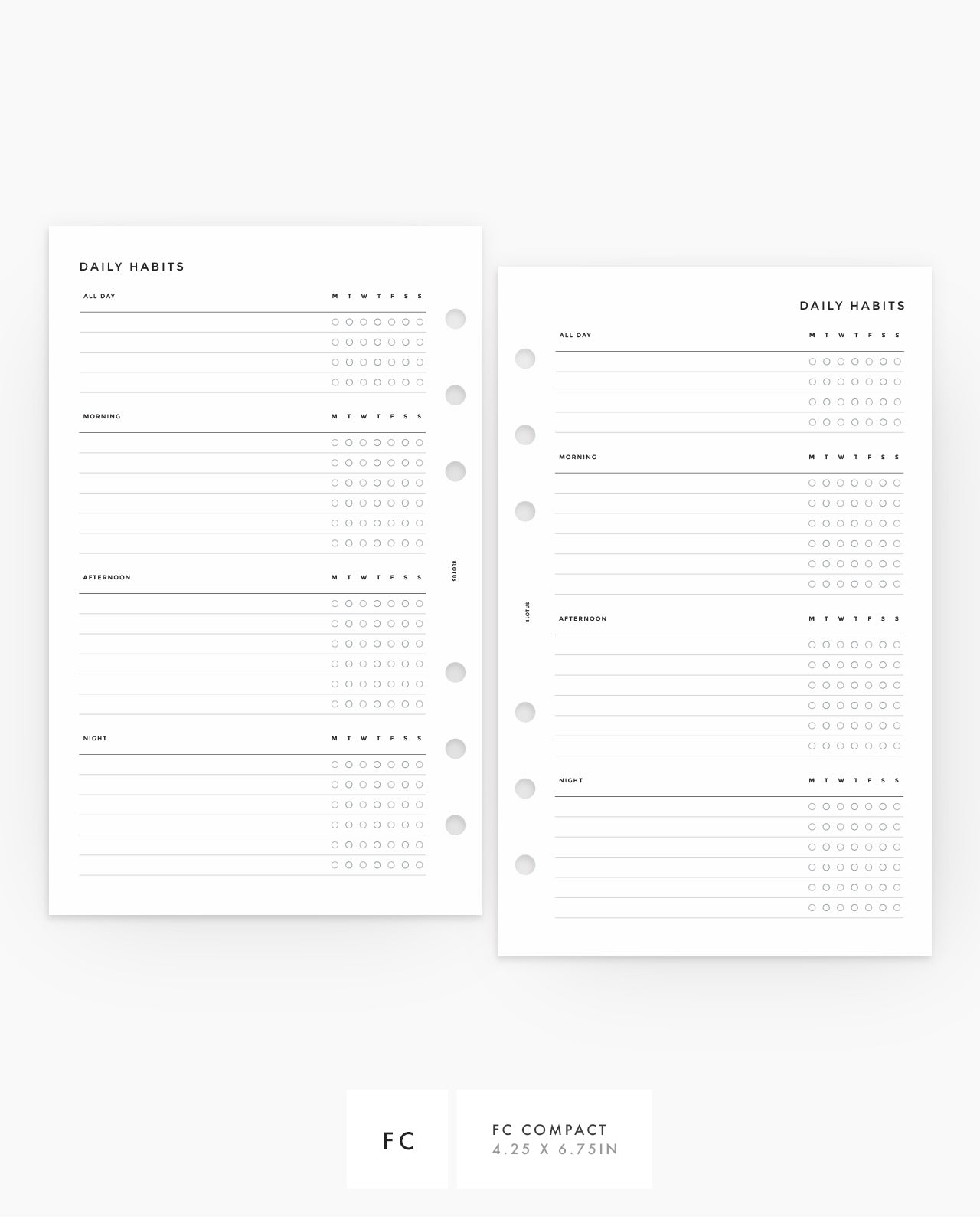 MN103 - Daily Habit Tracker - Sectional - PDF