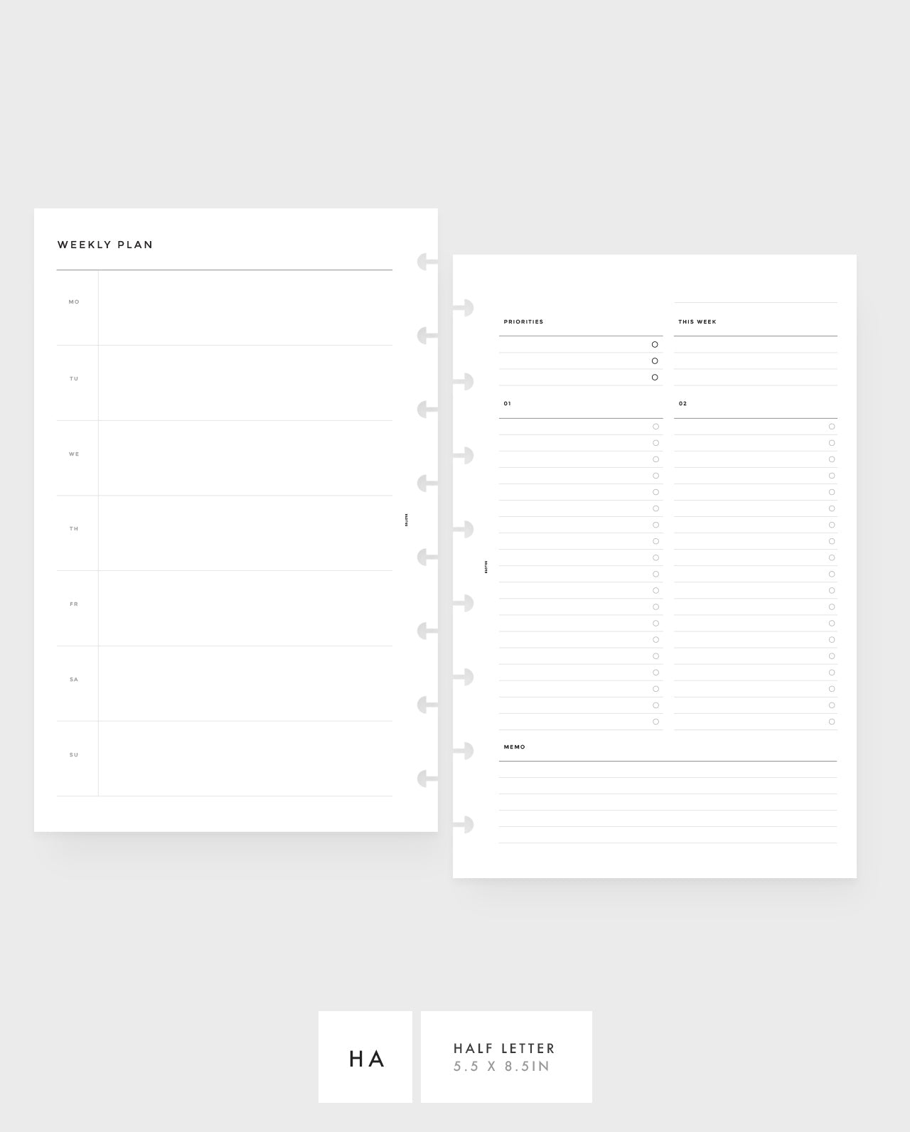 MN024 - WEEKLY HORIZONTAL - Custom Lists - BLANK - PDF mn024-weekly-horizontal-custom-lists-blank-pdf