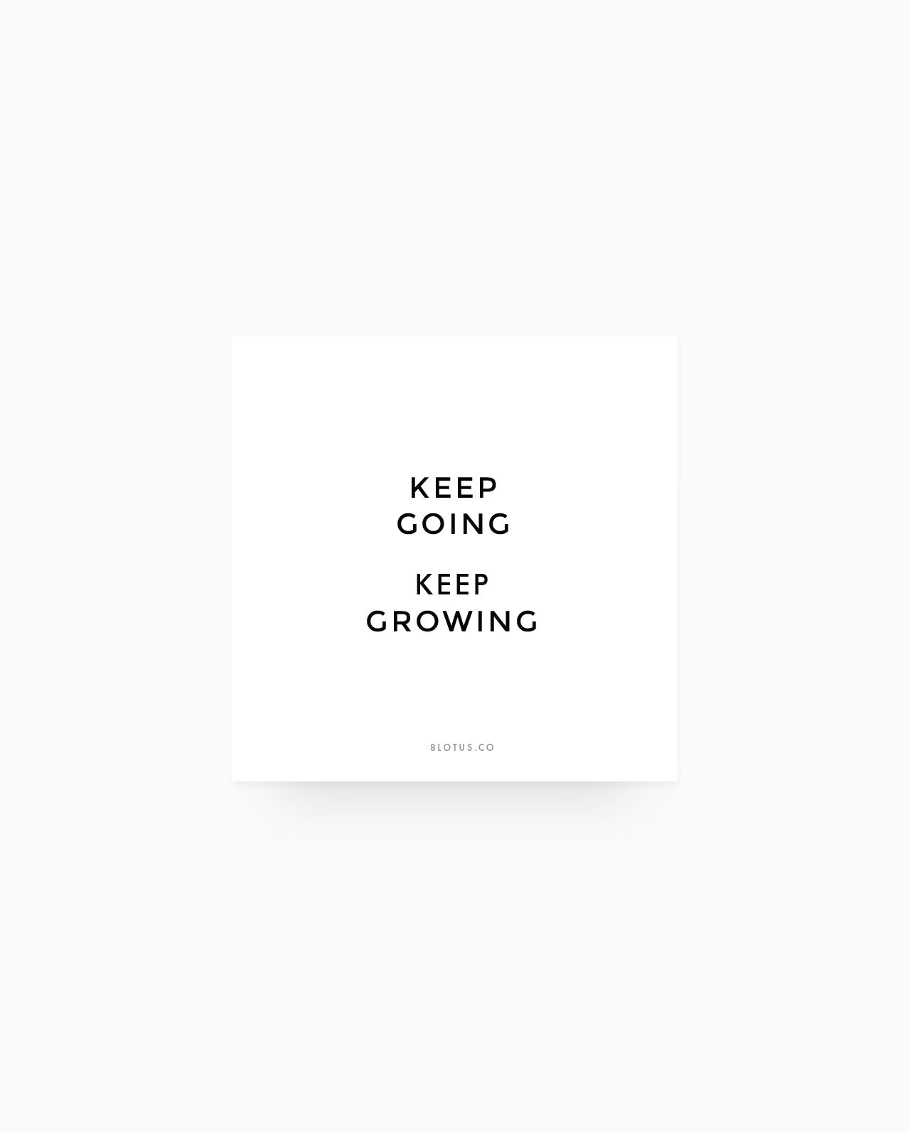 PC003 - Keep Going Keep Growing - Planner Cards