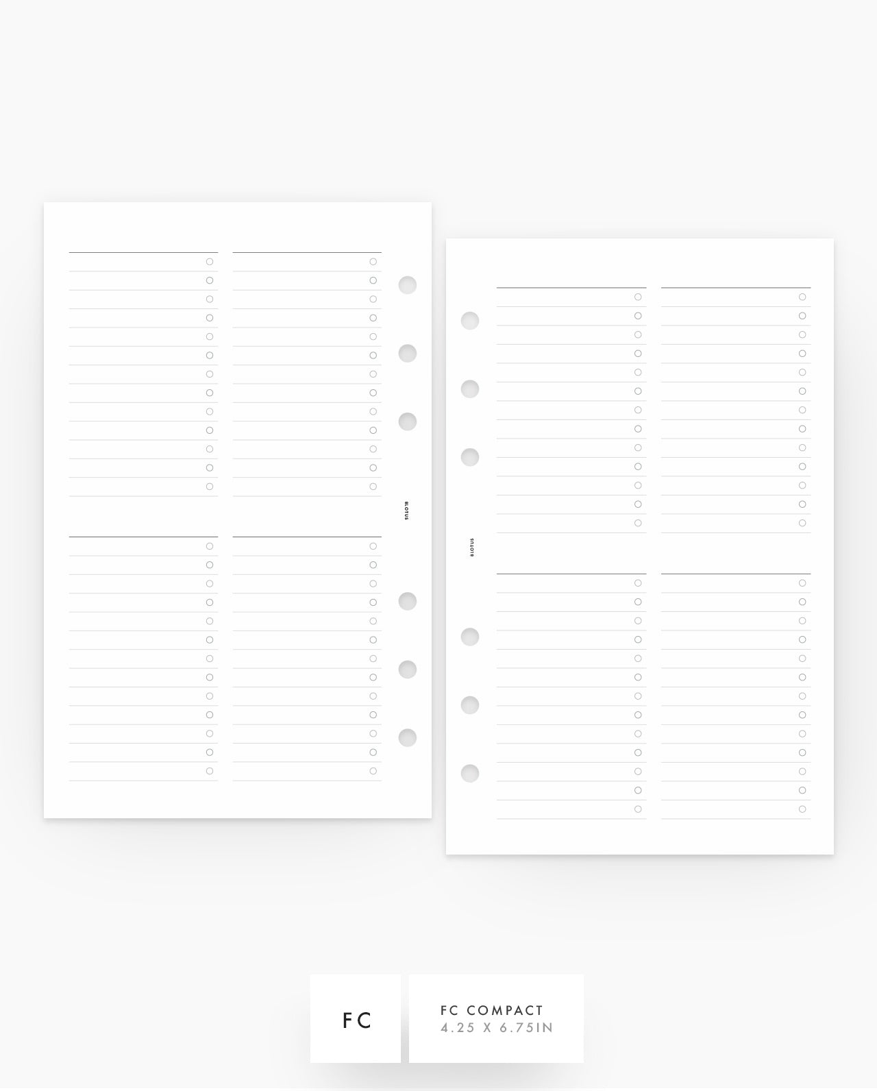Printable Master List Planner Insert - 8Lotus