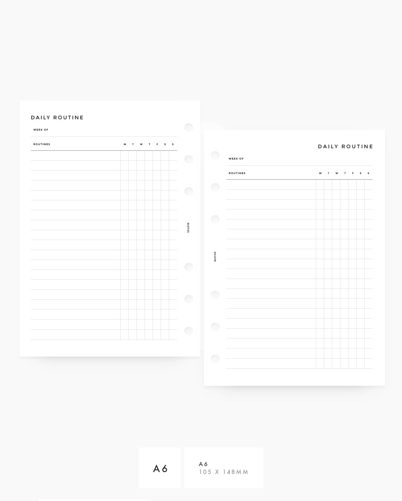 MN045 - Fillable Daily Routines / Habit Tracker - PDF