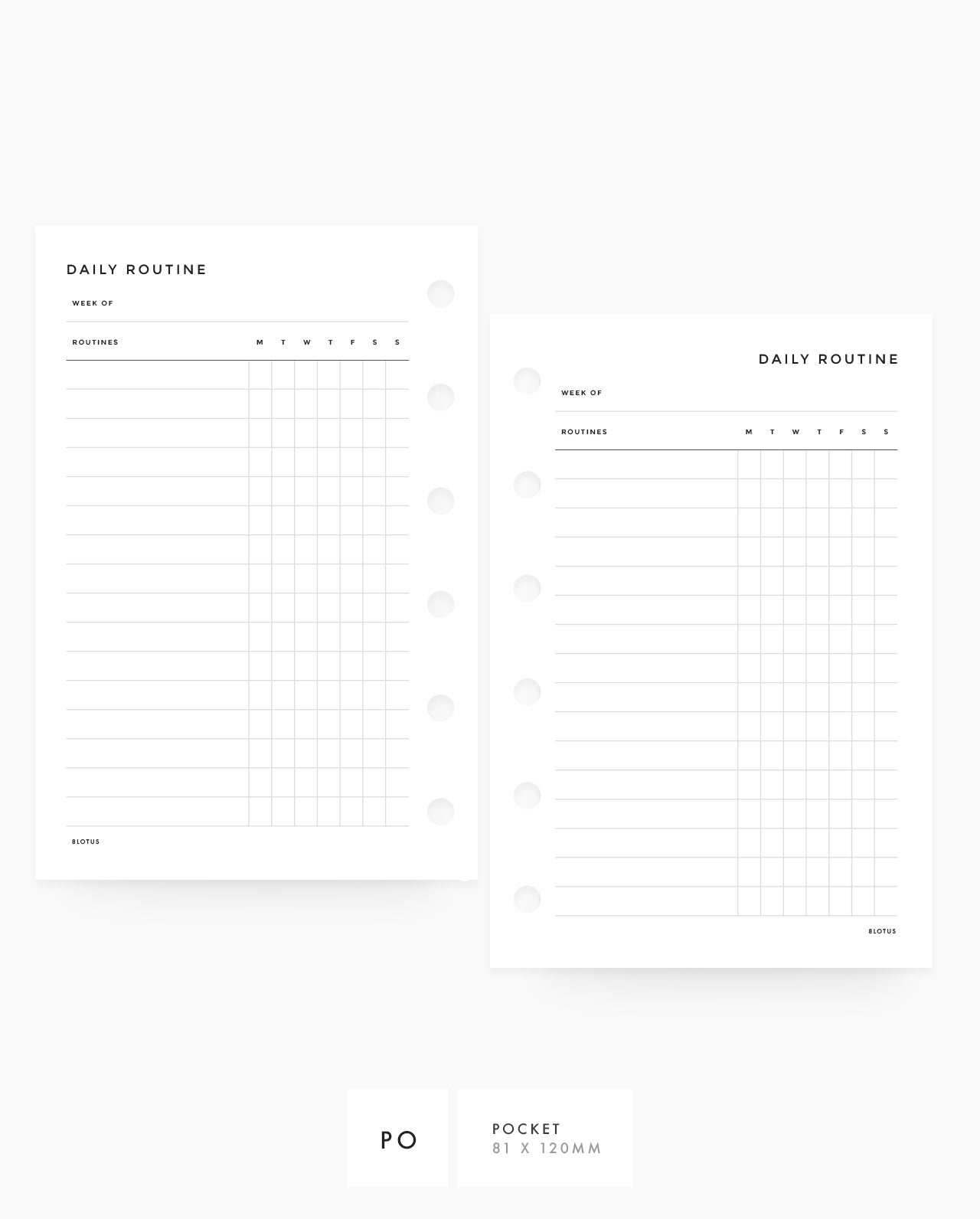 MN045 - Fillable Daily Routines / Habit Tracker - PDF