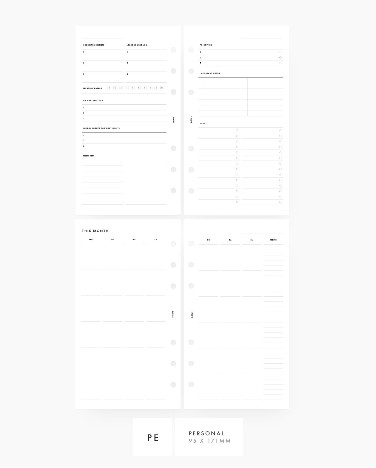MN016 - Monthly Planner - PDF