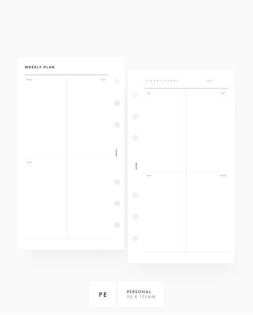 Printable Weekly Vertical Planner Insert - 8Lotus