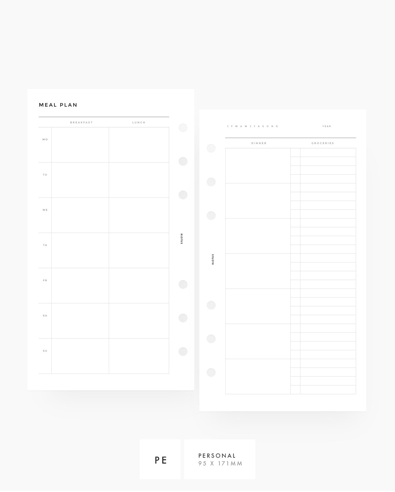 MN030 - Meal Planner Horizontal