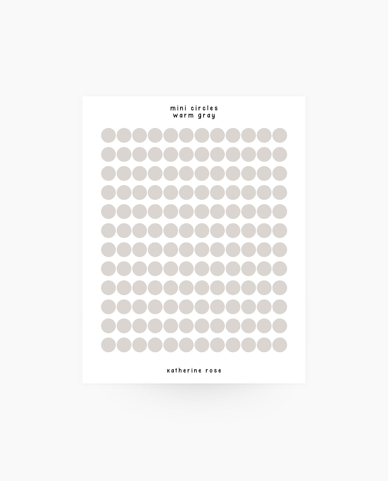 Mini Circles - Stickers by @katplans_