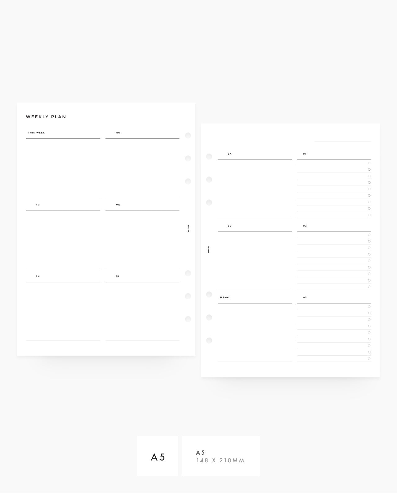 MN008 - Weekly Vertical Custom Lists - PRINTABLE Inserts