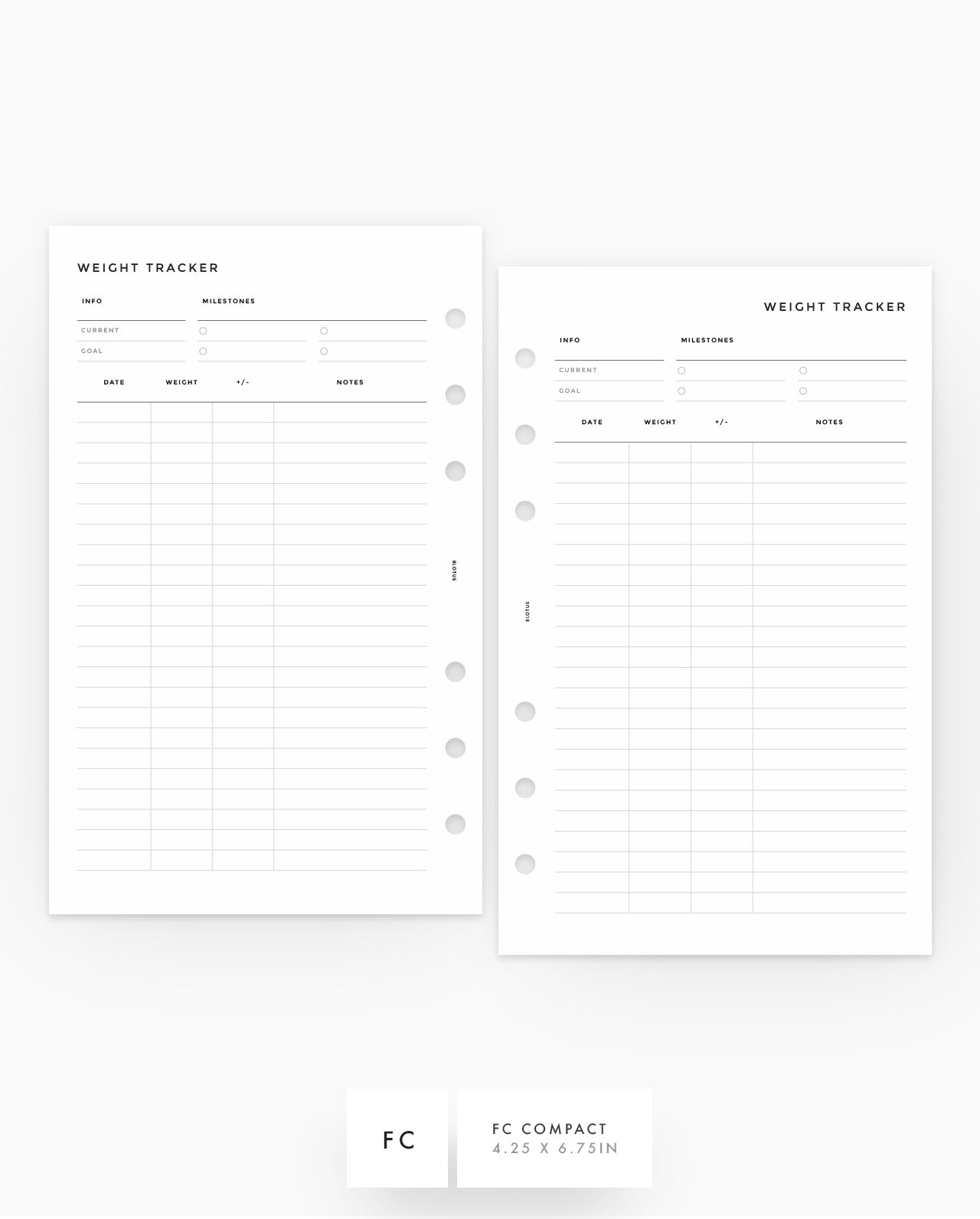 Weight Tracker Printable